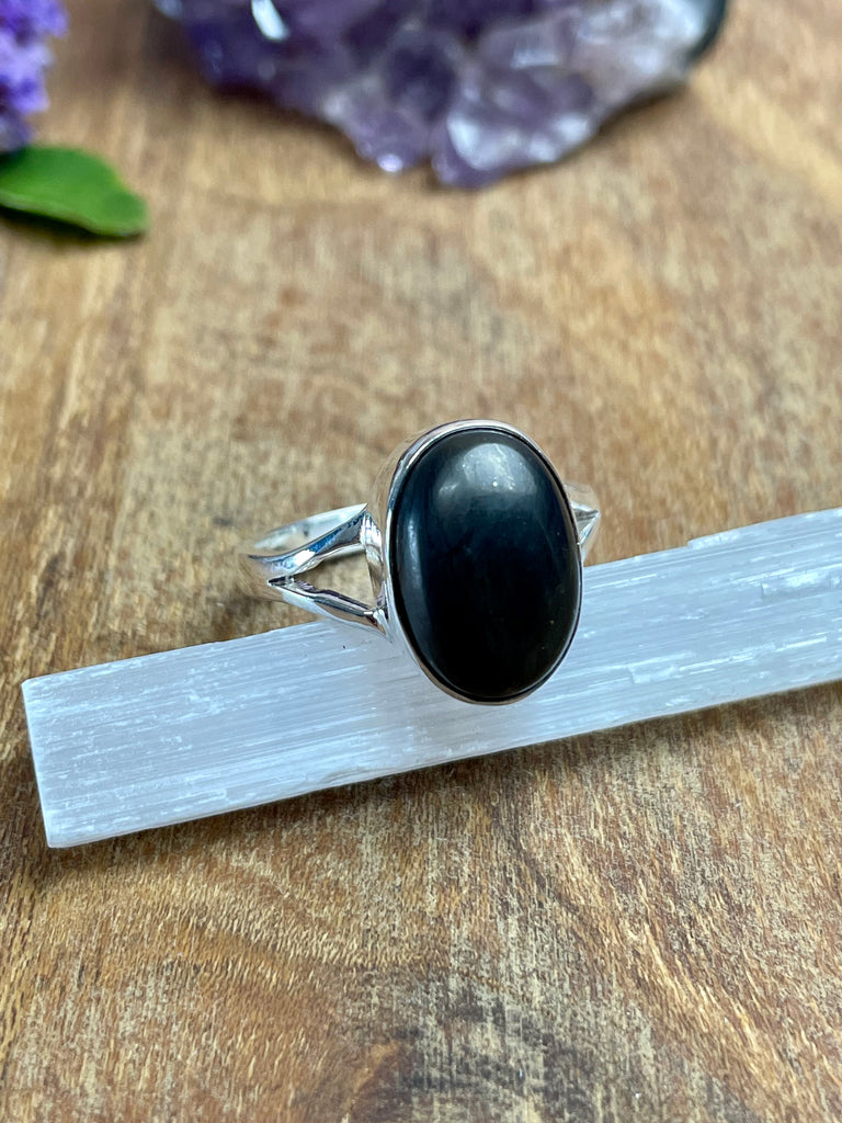 Shungite Silver Ring Size 9 - Protection from EMF's.