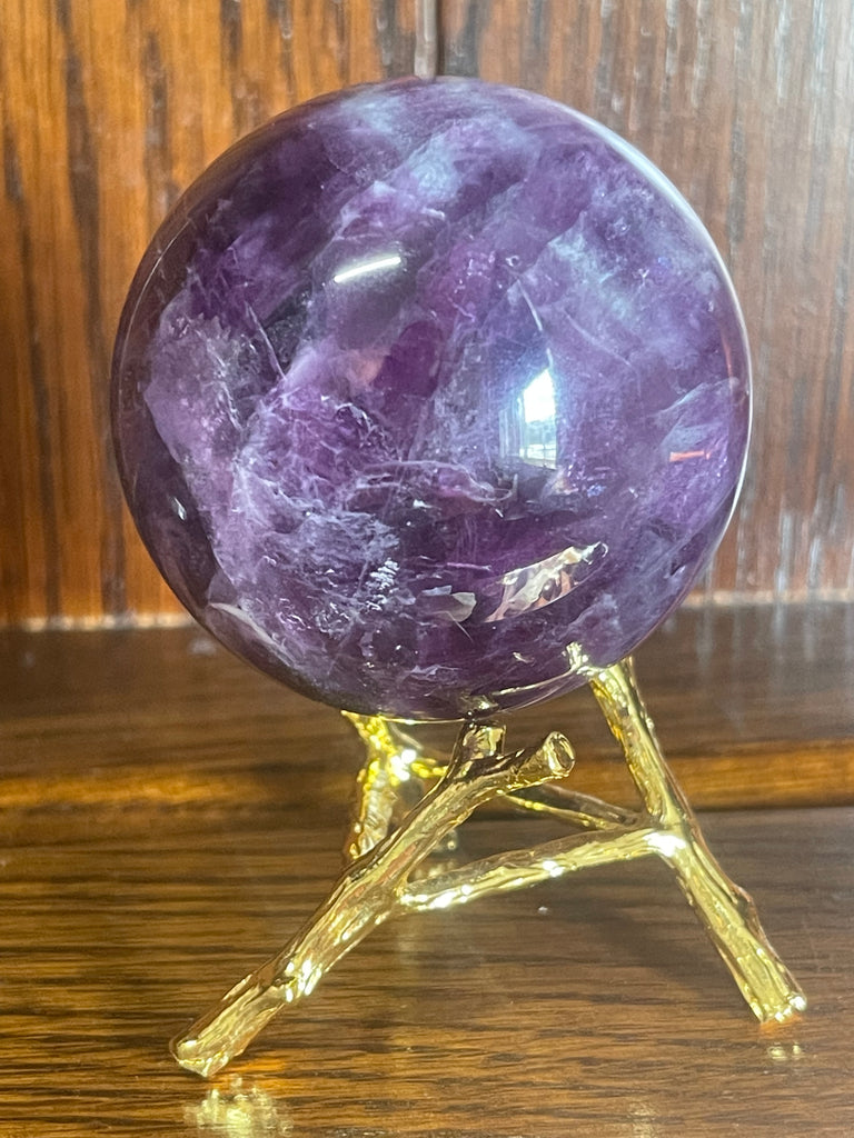 Purple Fluorite Sphere 343g 6cm - Connection with Nature.