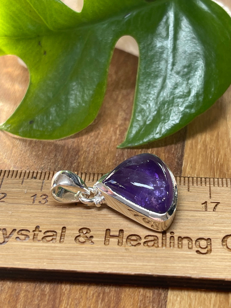 Amethyst Silver Pendant - Intuition & Protection