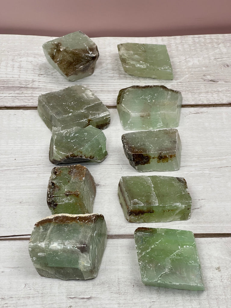 Green Calcite Natural Pieces - Heart Chakra