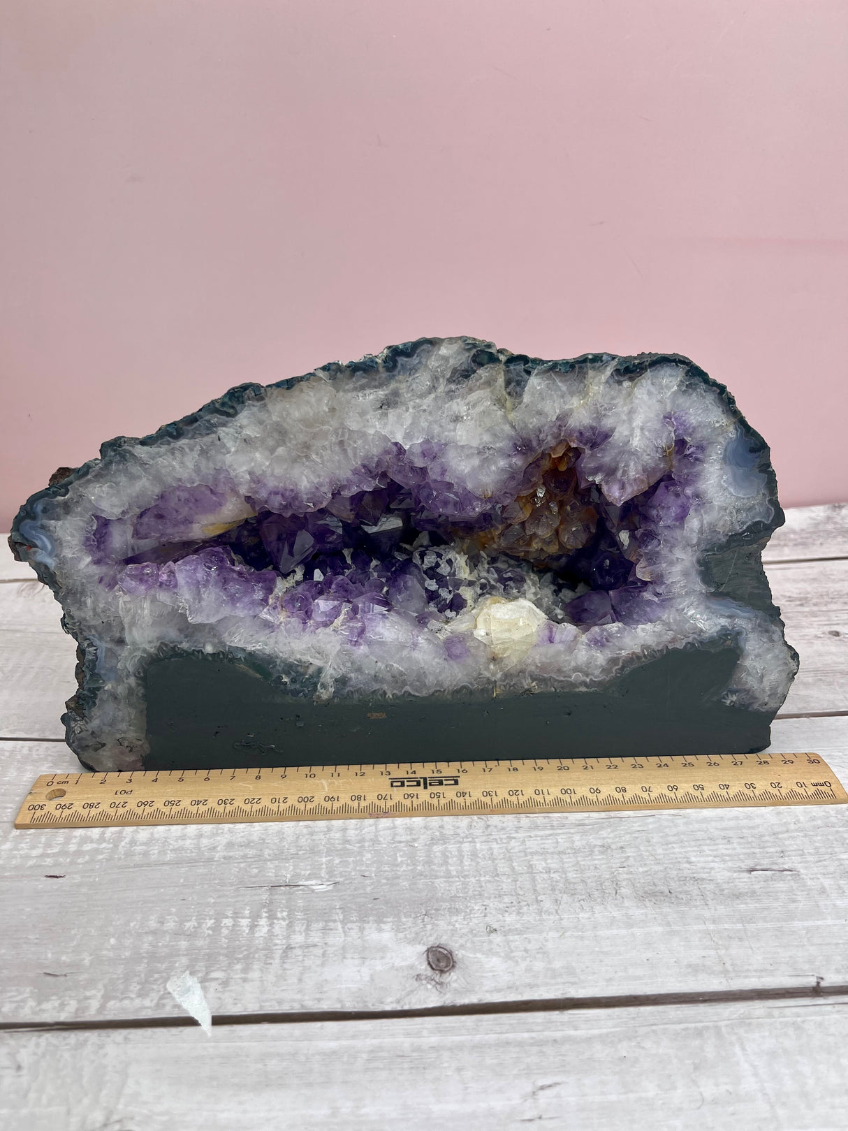 Amethyst Cave with Calcite Inclusions 8.2 Kilos  #3 - Protection. Intuition. Healing.