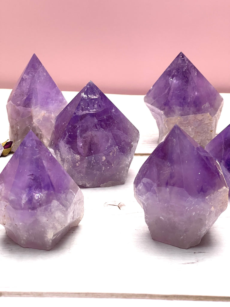 Amethyst Polished Top Generator - Protection. Intuition.
