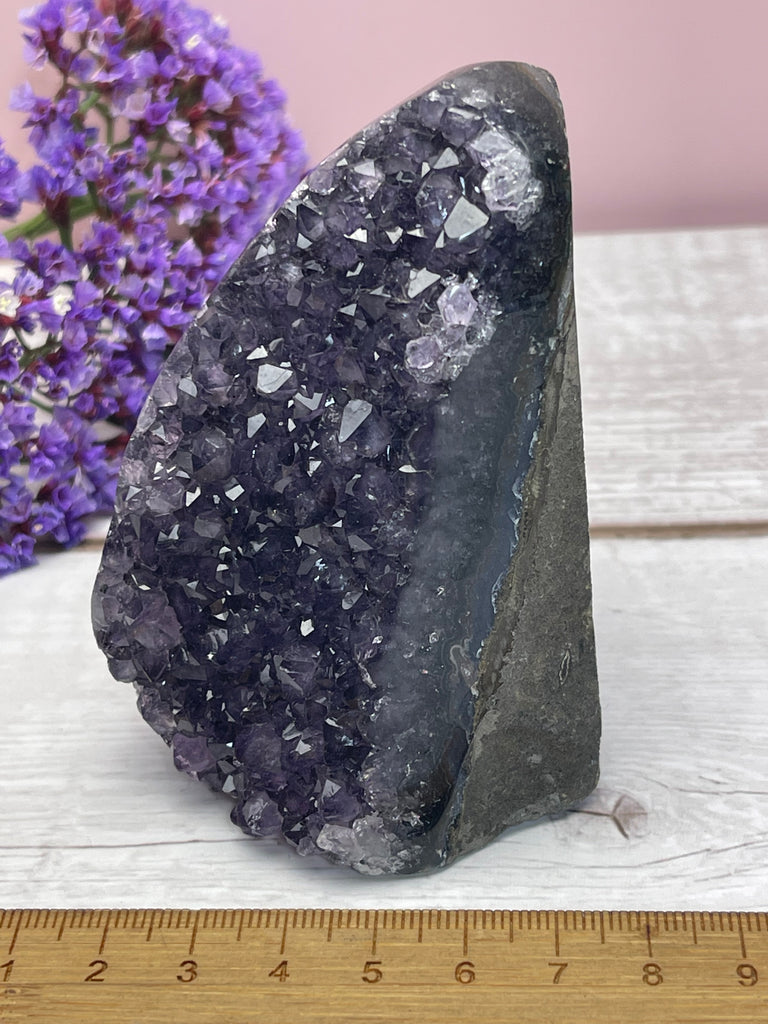 Amethyst Cluster Uruguay Dark Purple 312g - Protection. Intuition. Healing.
