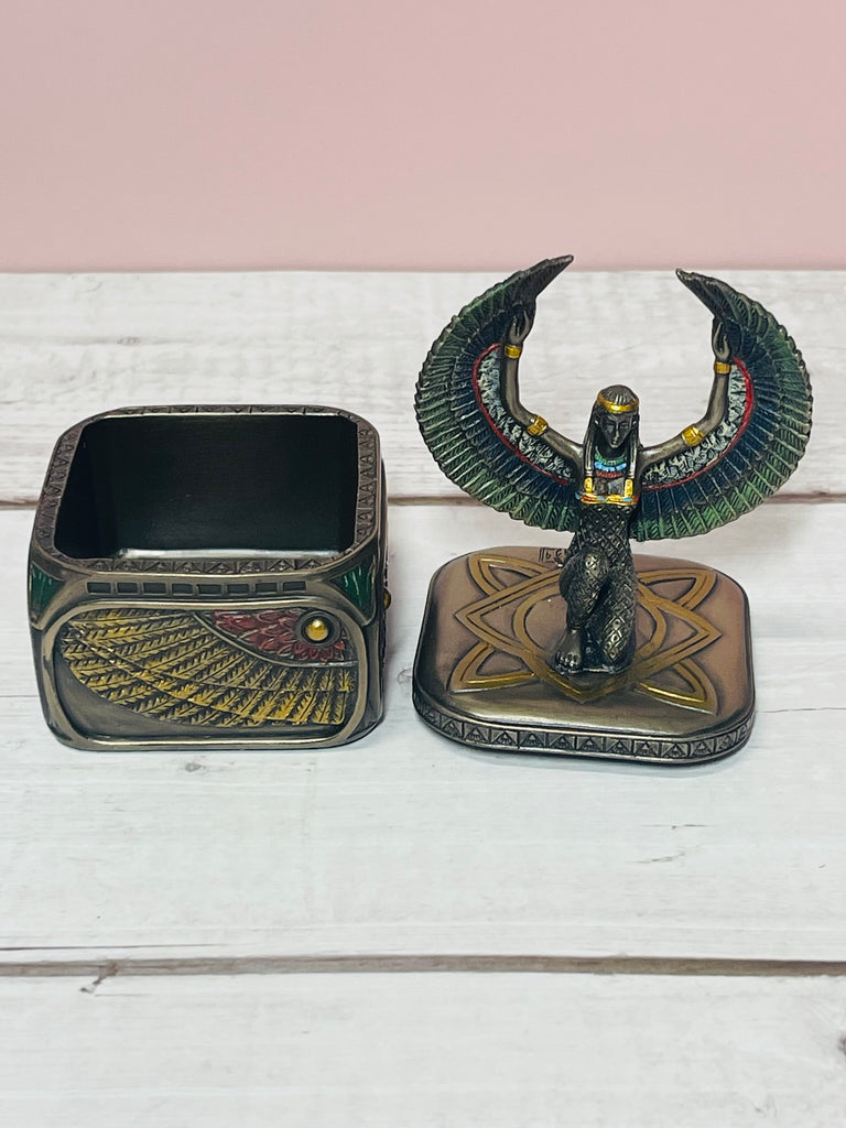 Goddess Isis Trinket Box - Goddess of Marriage, Fertility, Magic & Medicine.