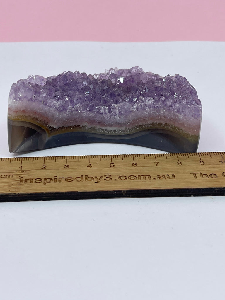 Amethyst Cluster Moon 193g - Protection & Intuition
