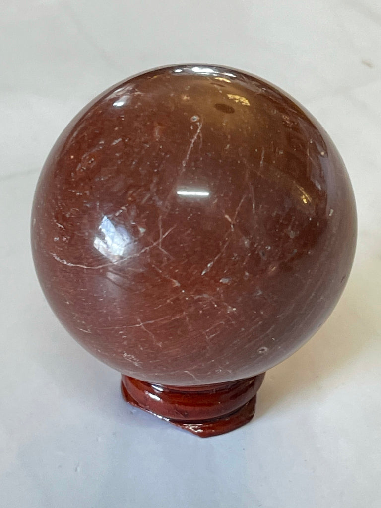 Red Jasper Sphere 188g - Vitality. Physical Strength.