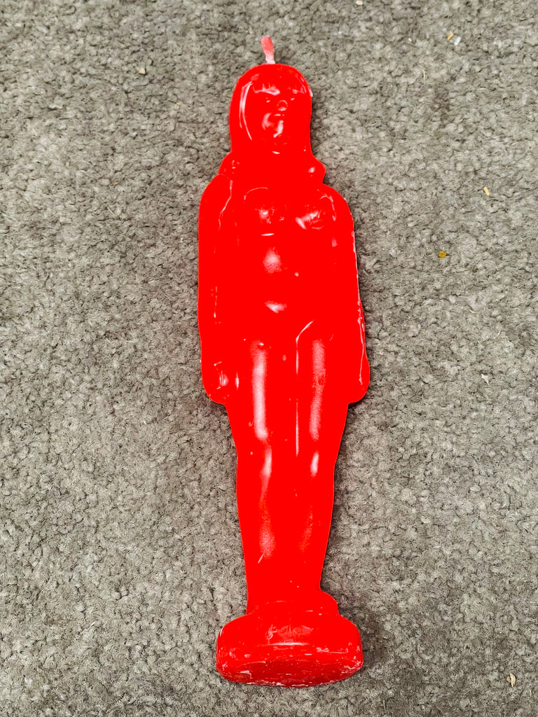 Red Figure Candle woman Eve - Red