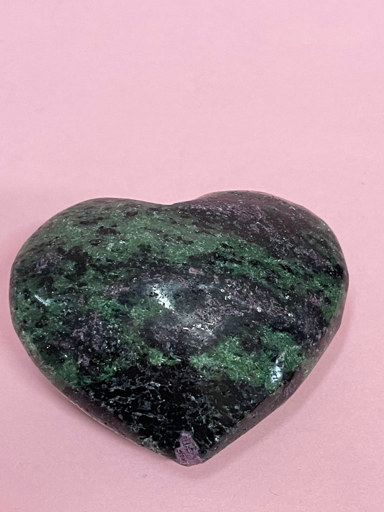 Ruby Zoisite Puffy Heart - Stimulates Psychic Abilities