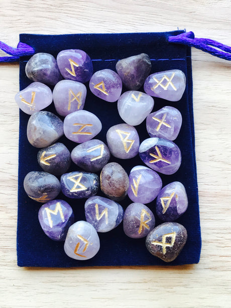 Amethyst Runes & Velvet Bag on Sale Inspired by 3 Australia