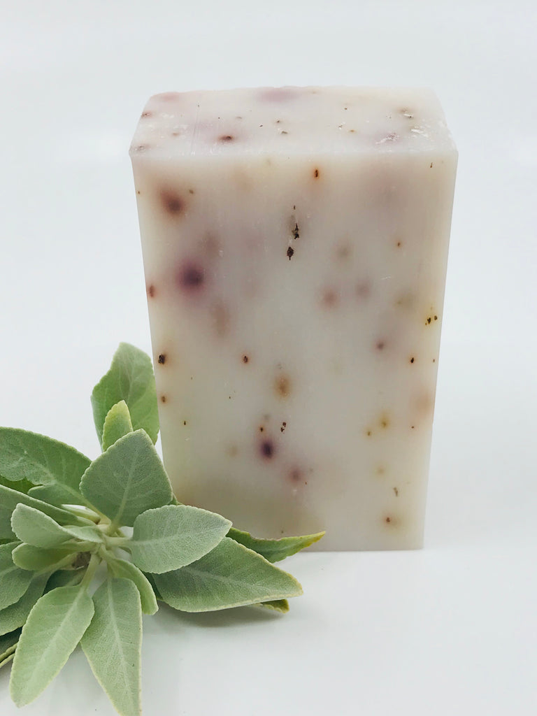 white soap with essential oils. inspired by 3 australia. 