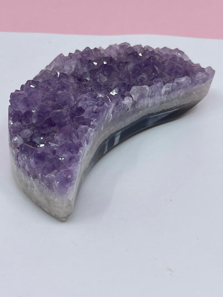Amethyst Cluster Moon 230g - Protection & Intuition