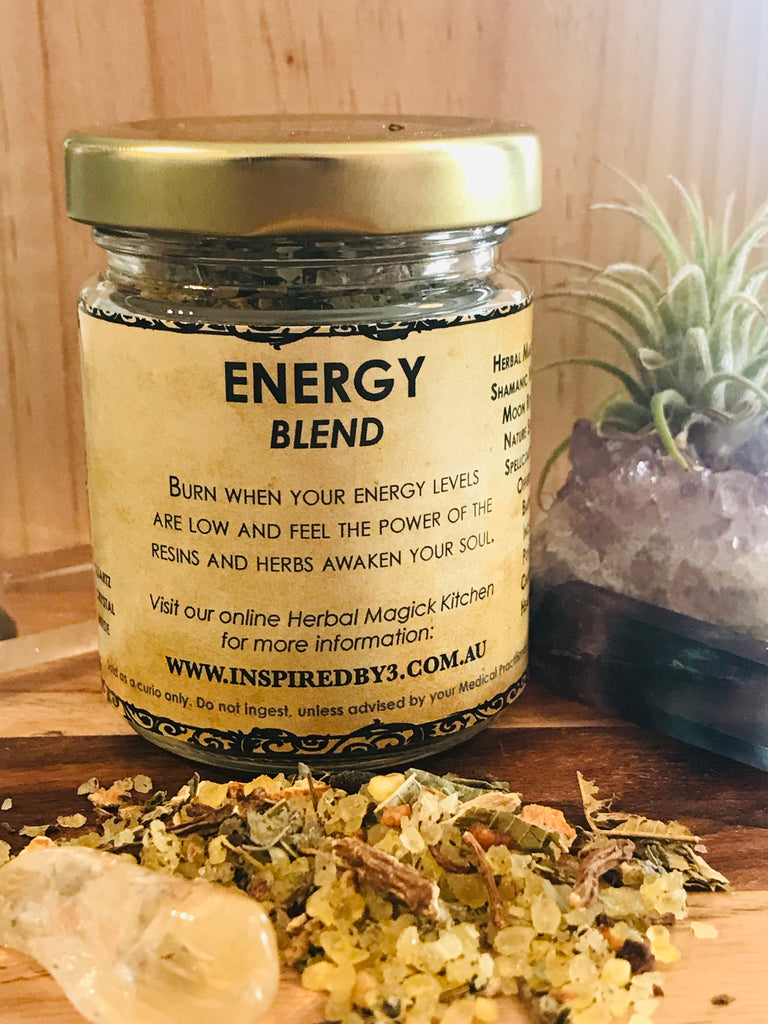Energy Resin & Herbs Incense Blend  - Burn to Increase Energy Levels. Inspired By 3 Australia
