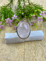 Rose Quartz Ring Size 8 - Love & Stress Relief