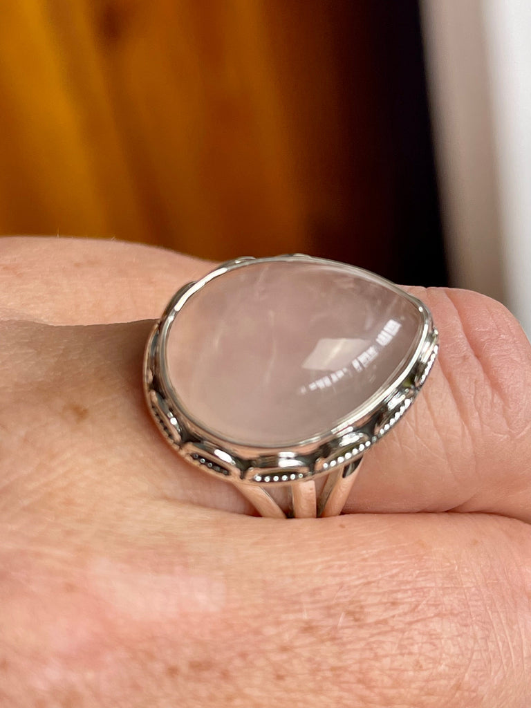 Rose Quartz Ring Size 8 - Love & Self-esteem