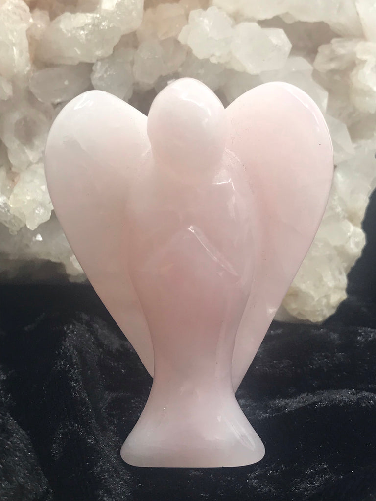 Rose Quartz Angel 7.5cm - Love & Peace