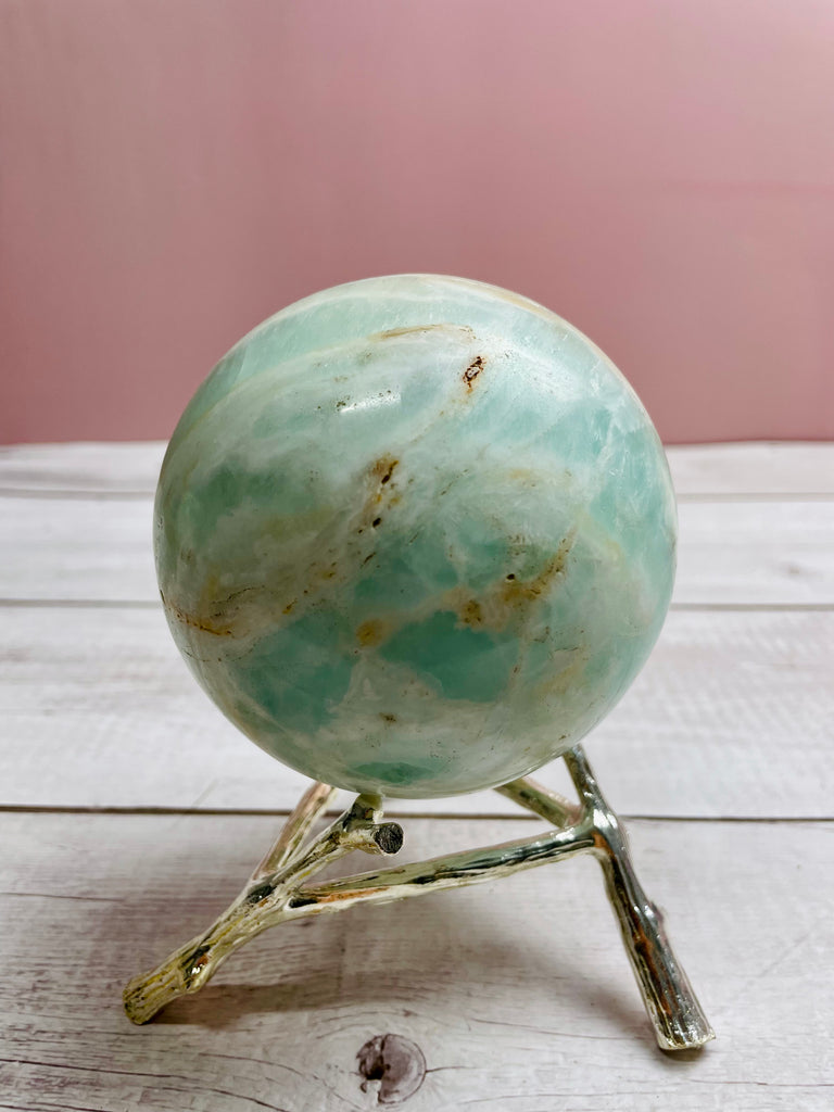 Caribbean Blue Calcite Sphere 1.4kg- Calming, Clairvoyance & Astral Travel