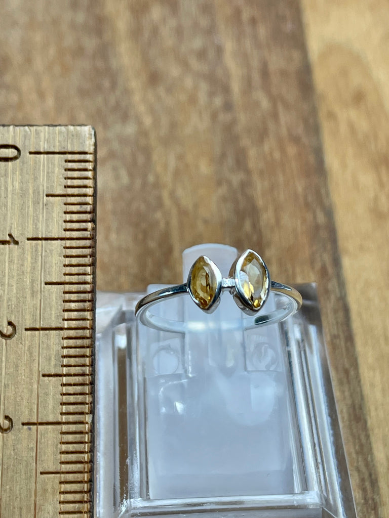 Citrine Silver Ring Size 5 - Manifestation