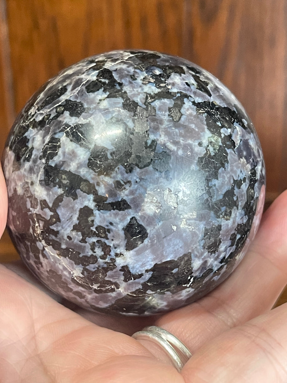 Indigo Gabbro Sphere 402g (Mystic Merlinite) 271g - Magic & Good Luck