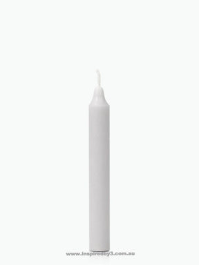 Silver taper wishing candle for spell work
