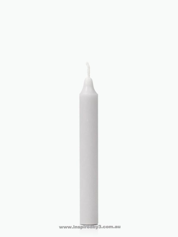Silver taper wishing candle for spell work